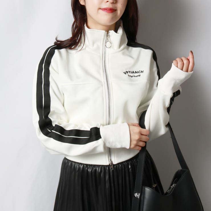 短丈ラインジャージ 韓国 レイヤード[品番：ATYW0002394]｜sevens