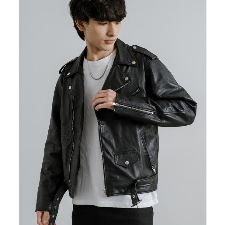 レザージャケット ダブルライダース 本革[品番：OE000007551]｜Rocky