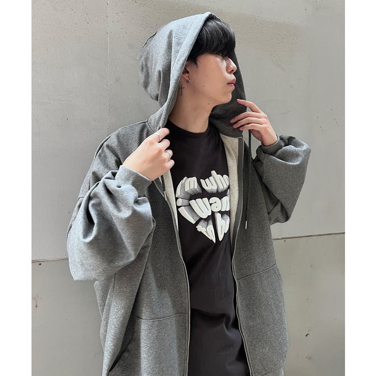 Figments】グリッタービッグZIPパーカー[品番：WG010091492]｜WEGO