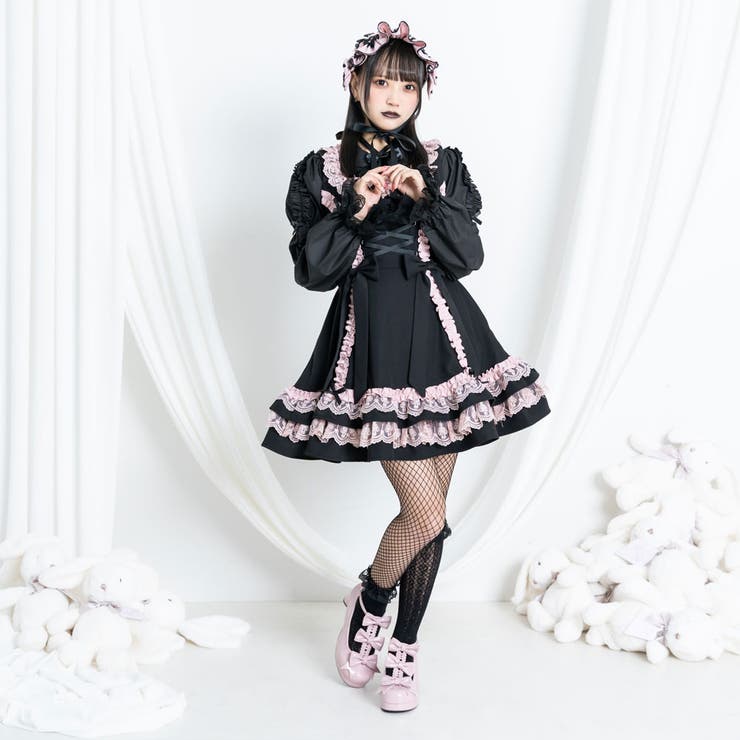 ミルフィーユフリルジャンパースカート mini Mー3L[品番：YU000047337