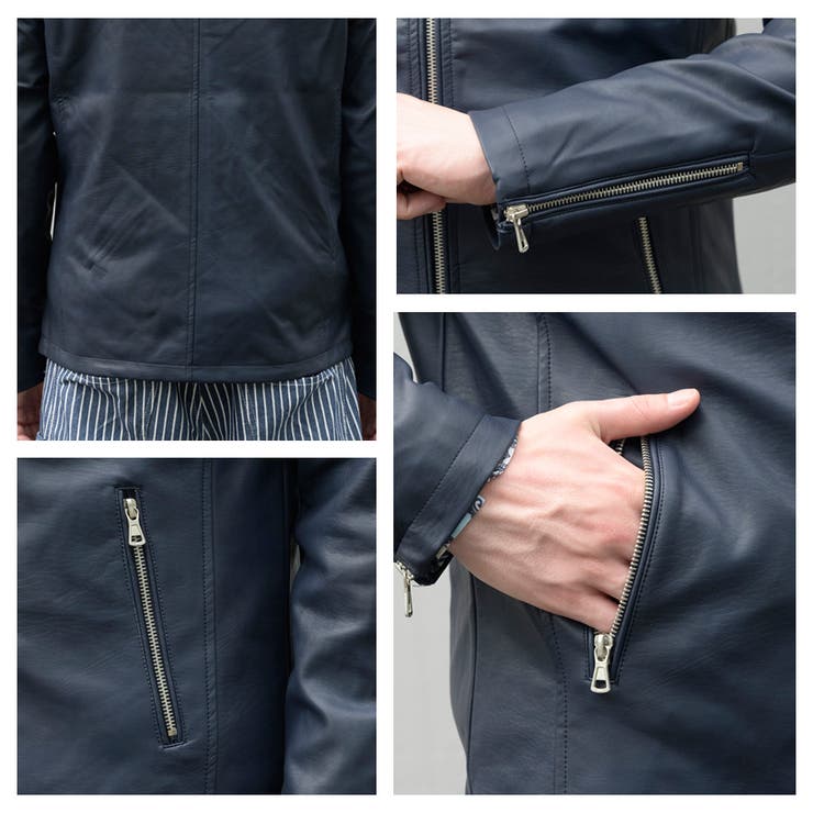 ライダースジャケット メンズ レザー[品番：EH000005740]｜8（eight