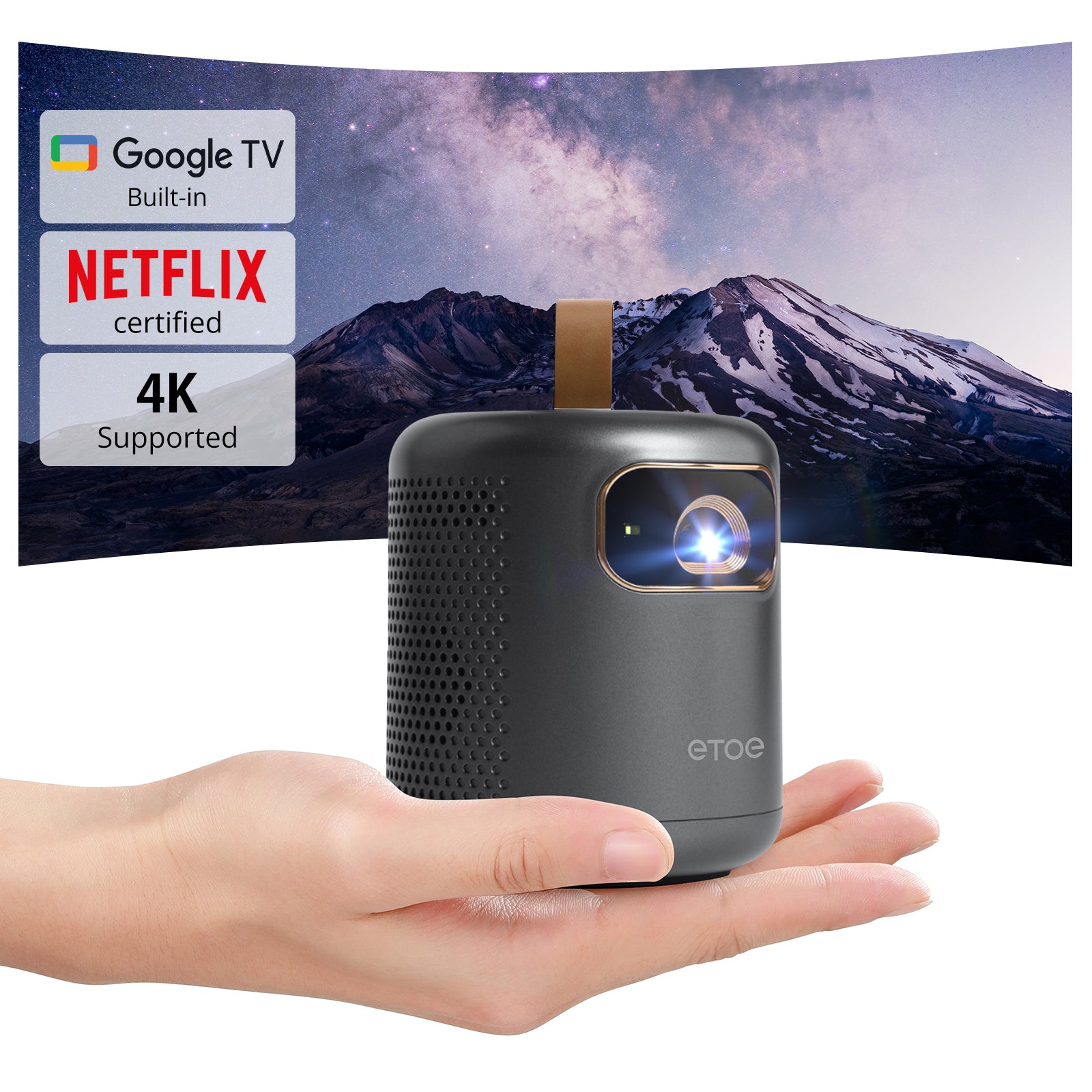 ETOE Dolphin Google TV Projector