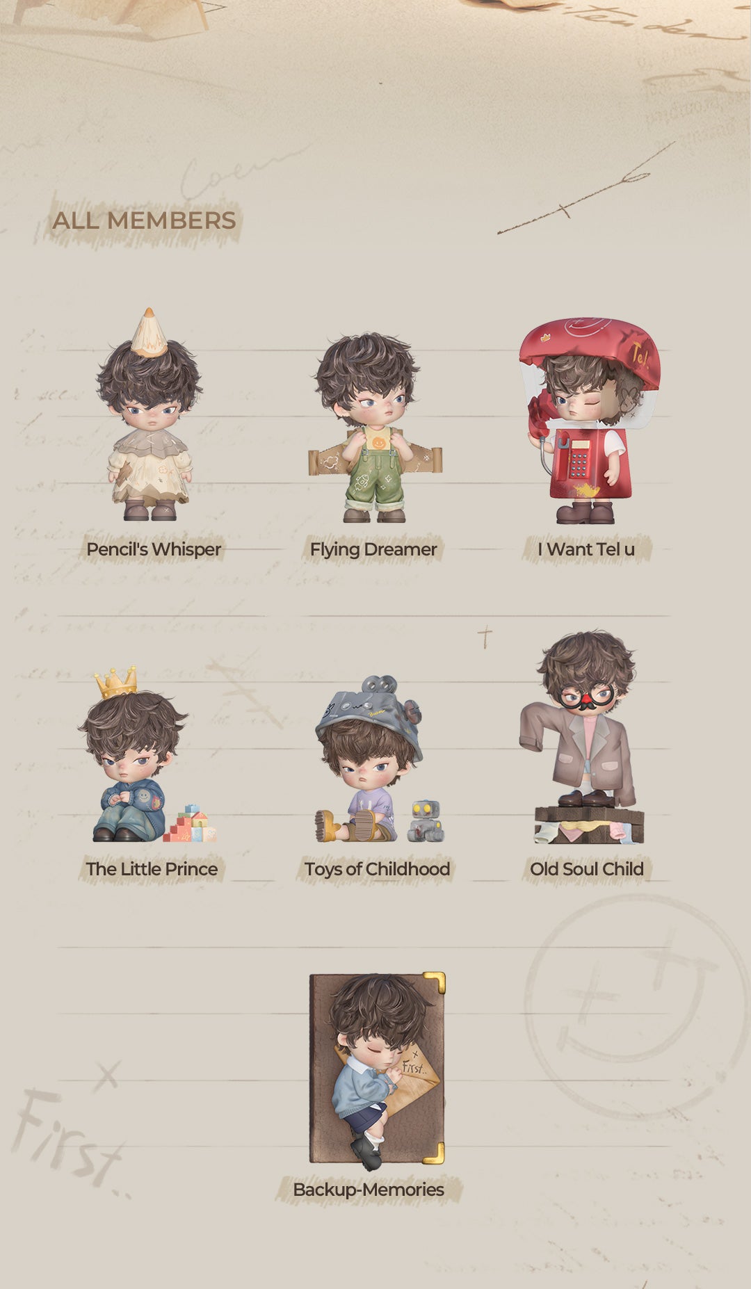 Ukio Letters to nowhere Series Figures Blind Box