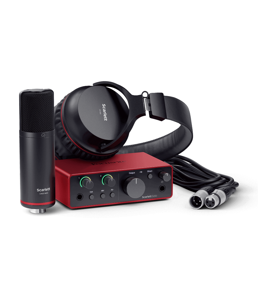 Focusrite Scarlett Solo 4th Gen USB Audio Interface Studio Bundle