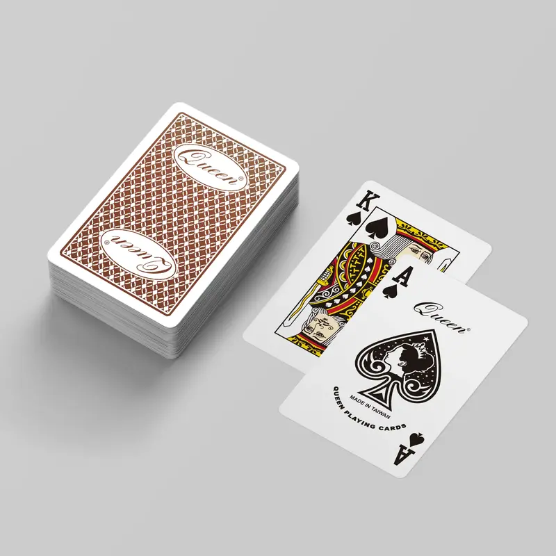 カジノレベル プラスチックポーカーカード ブリッジサイズ - 標準