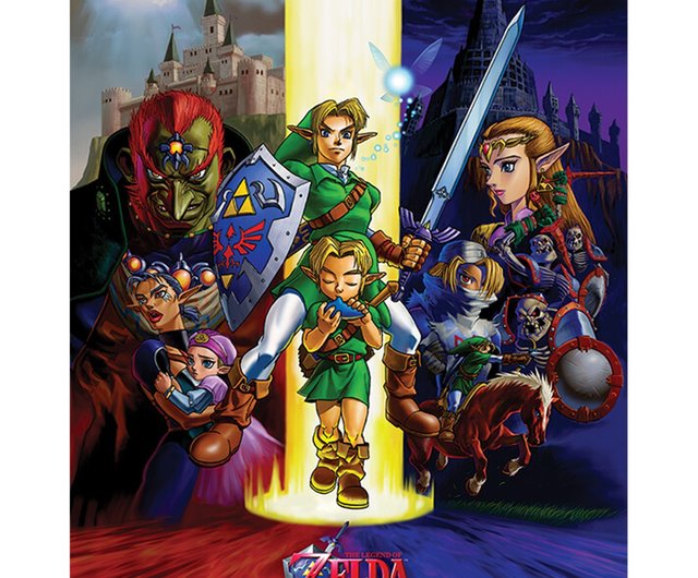 台湾 【任天堂】ゼルダの伝説時のオカリナタイムゲームポスター Dope