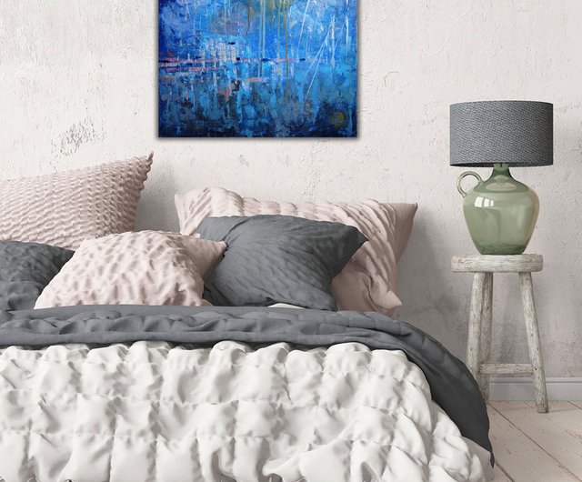 ロシア 抽象スカイライン絵画油絵オリジナルアートアートワーク