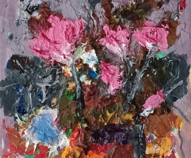 送料無料】台湾 蓮影原画の油絵の印象は独特です。今すぐ手に入れよう