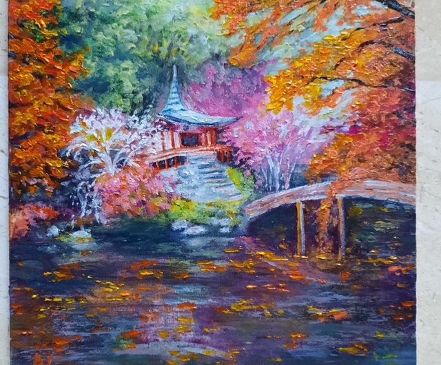 油絵 秋のホース地方 林朝路 油絵秋のホース地方林朝路