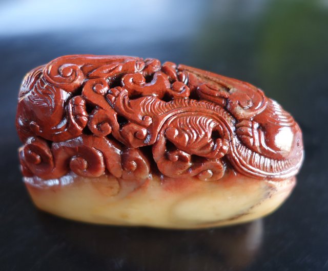 送料無料】台湾 寿山石辰砂高山石174 グラム高山辰砂彫刻装飾品