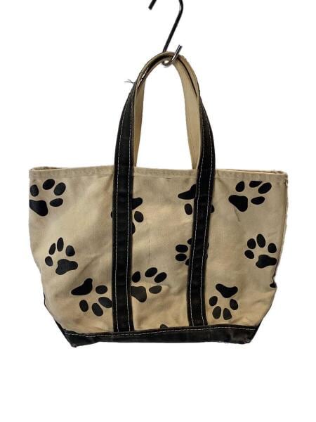 L.L.Bean(エルエルビーン) / 90s/足跡/トートバッグ/キャンバス/WHT