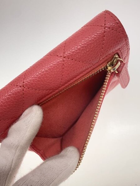 CHANEL(シャネル) / マトラッセ/2つ折り財布/レザー/PNK/レディース