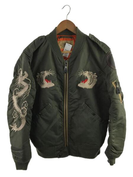 AVIREX(アヴィレックス) / 虎刺繍/フライトジャケット/L/ナイロン/GRN