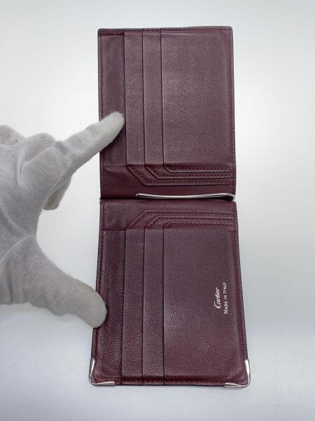 Cartier(カルティエ) / マネークリップ/二つ折り/財布/レザー/BLK/無地