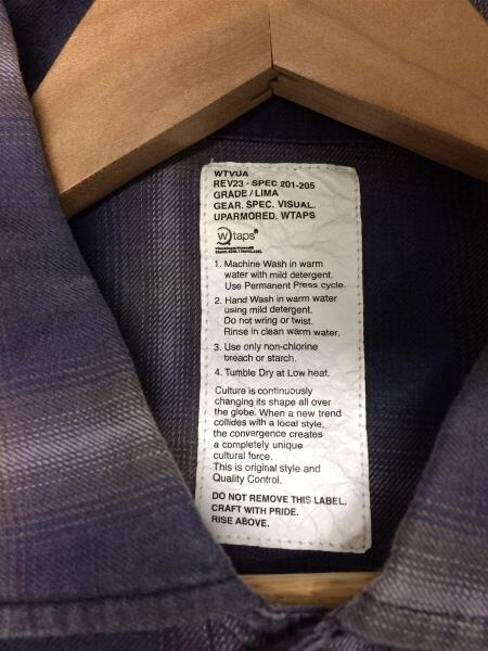 WTAPS(ダブルタップス) / REV23-SPEC 201-205/長袖シャツ/--/コットン