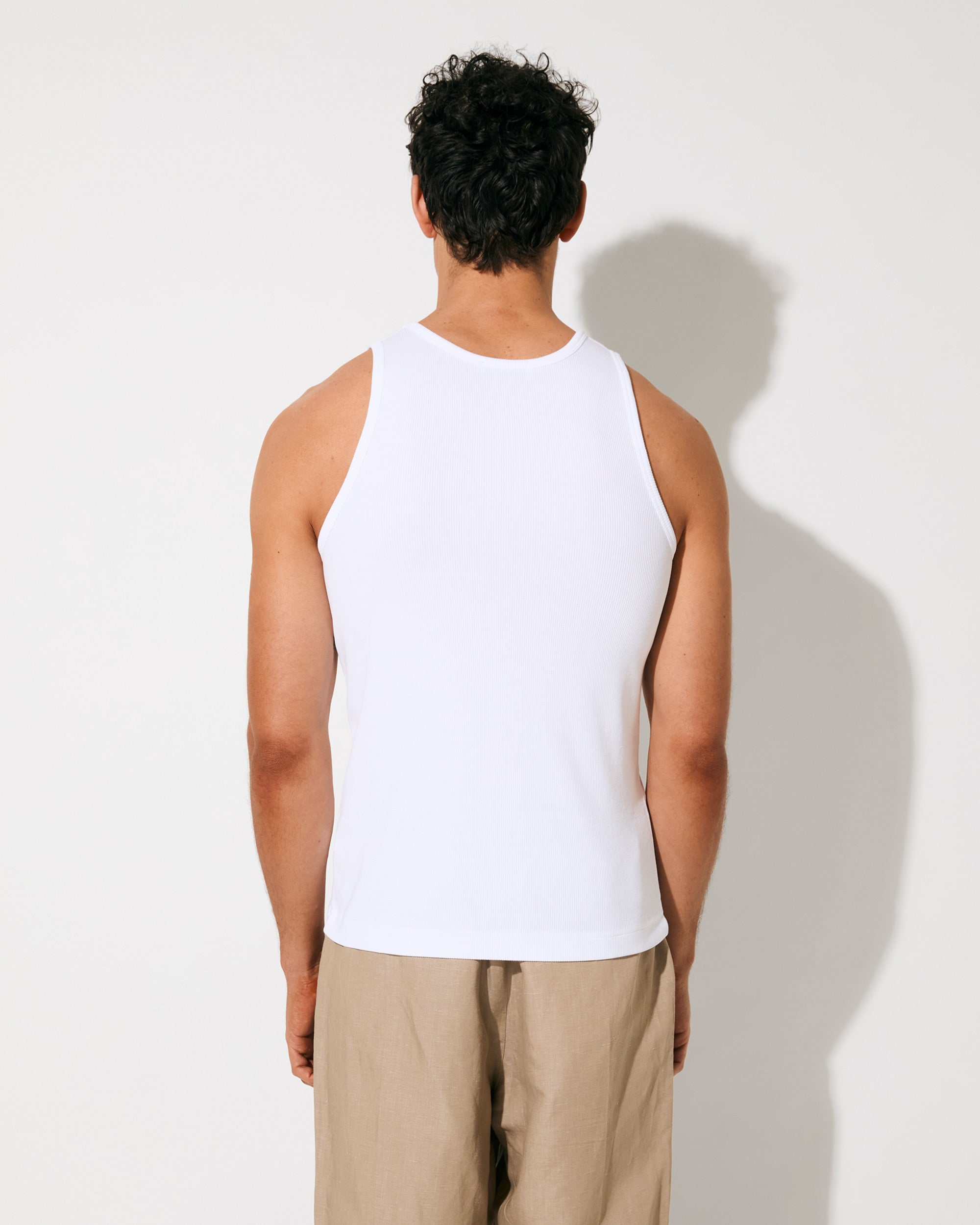 2 x Men's Rib Tank Top in White | Shop now — CDLP