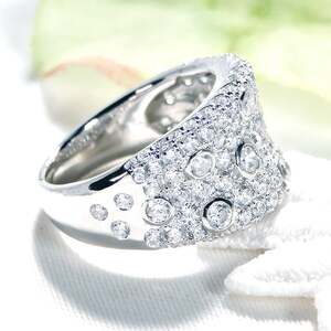 260-9-1 指輪 Pt900 プラチナ ダイヤモンド 2.15ct ドット パヴェ