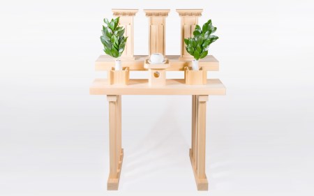 尾鷲ヒノキ製〈神具 祖霊舎用〉二段式 八足台（大） US-2 | 三重県尾鷲