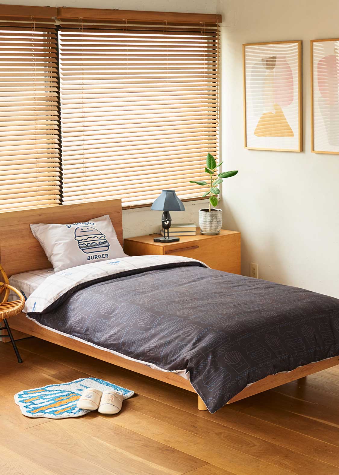 ビューティフルシャドーバーガー｜枕カバー 43×63｜グラニフ(graniph