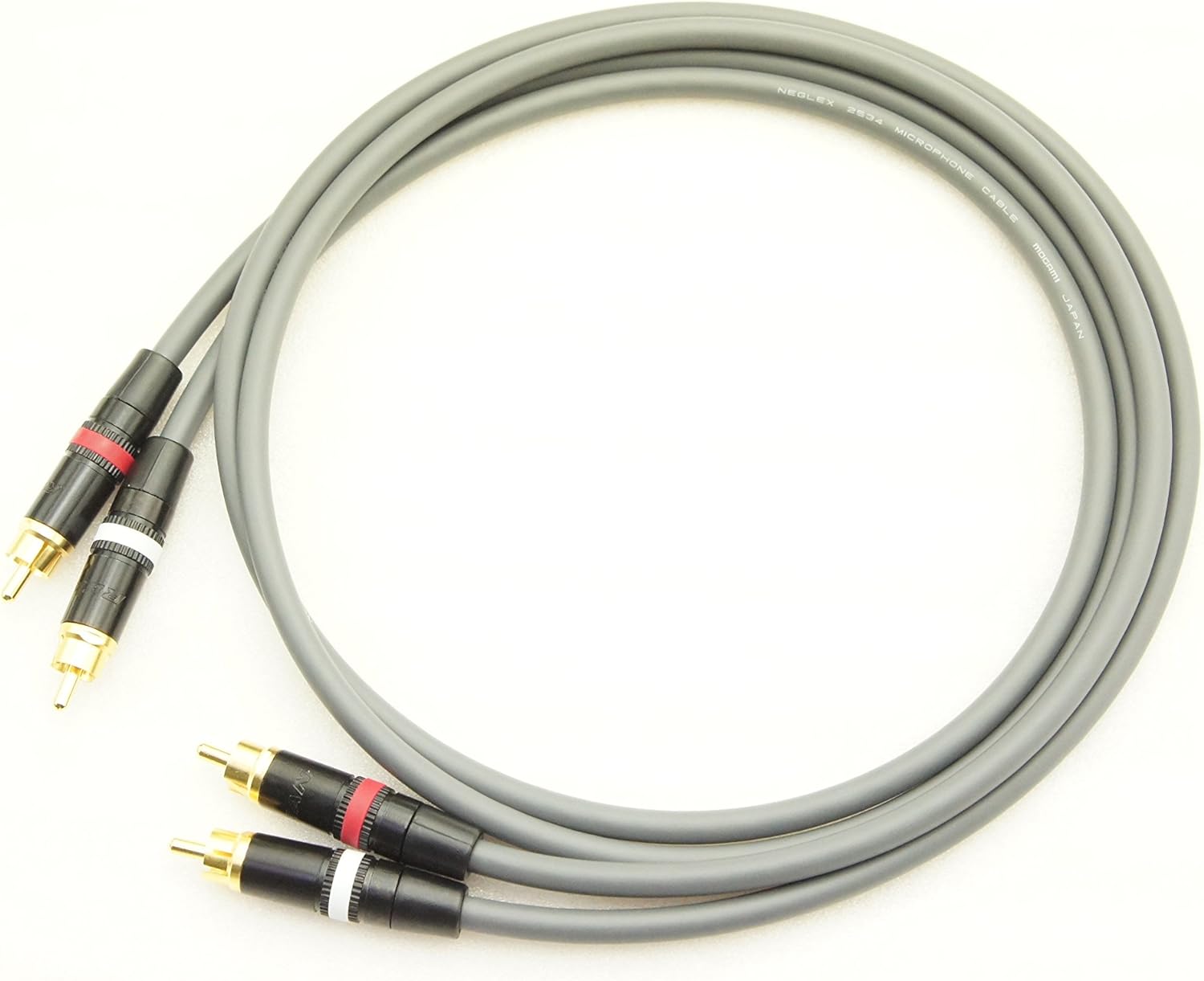 MOGAMI モガミ 2534 RCAケーブル 赤白ラインペア