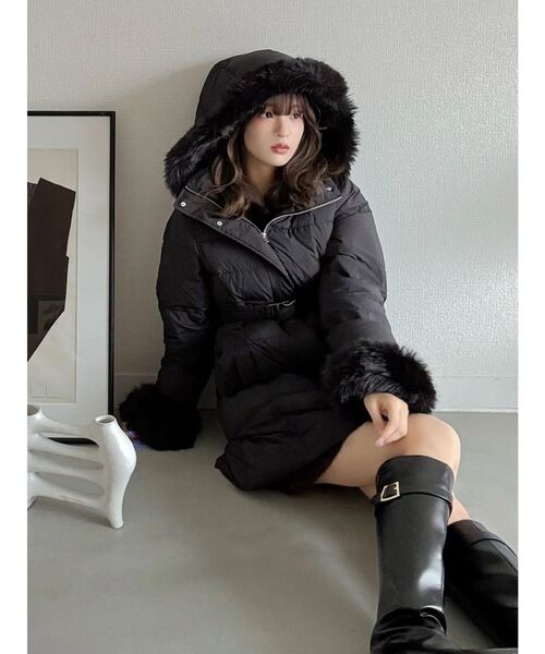 セール】フェイクファー付きアライドロングダウン（ダウンジャケット