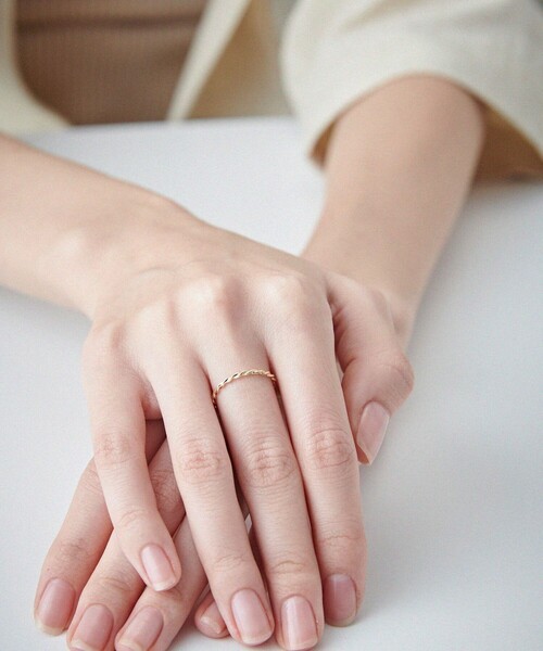 レイヤード] K10YG ツイスト リング（リング）｜ete（エテ）の