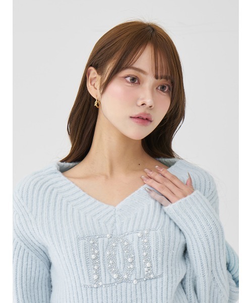 ファンシービーズDDロゴボリュームニットトップス（ニット/セーター