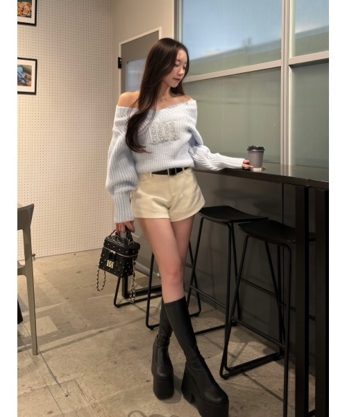 ファンシービーズDDロゴボリュームニットトップス（ニット/セーター