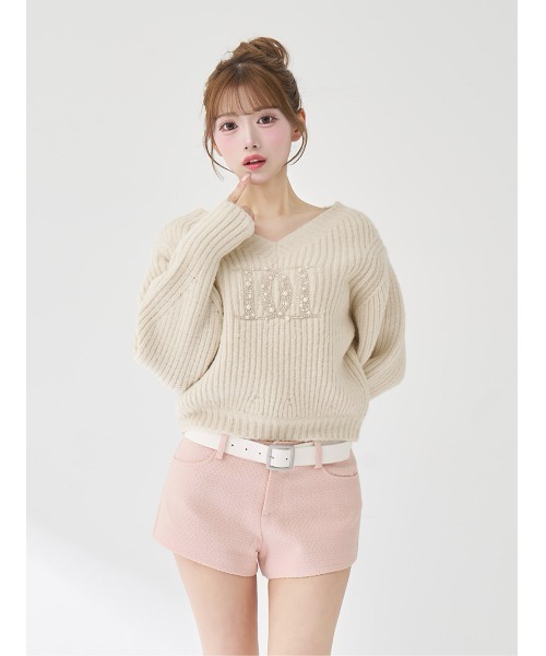 ファンシービーズDDロゴボリュームニットトップス（ニット/セーター