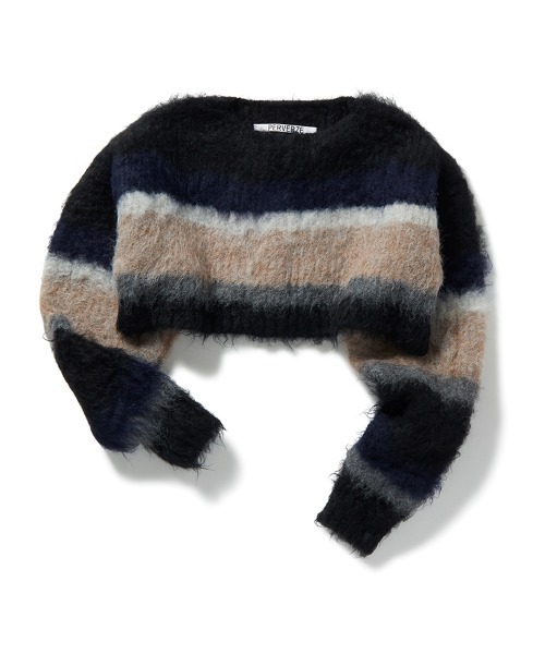 PERVERZE（パーバーズ）の「Double Stripe Top and Scarf（Tシャツ