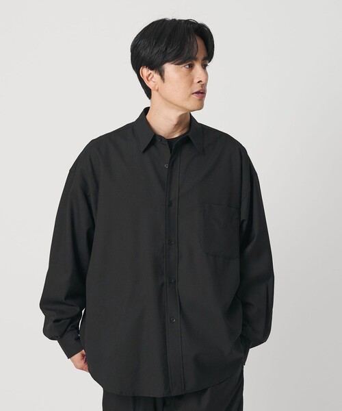 セール】＜koti BEAUTY&YOUTH＞メリノウール レギュラーカラー シャツ