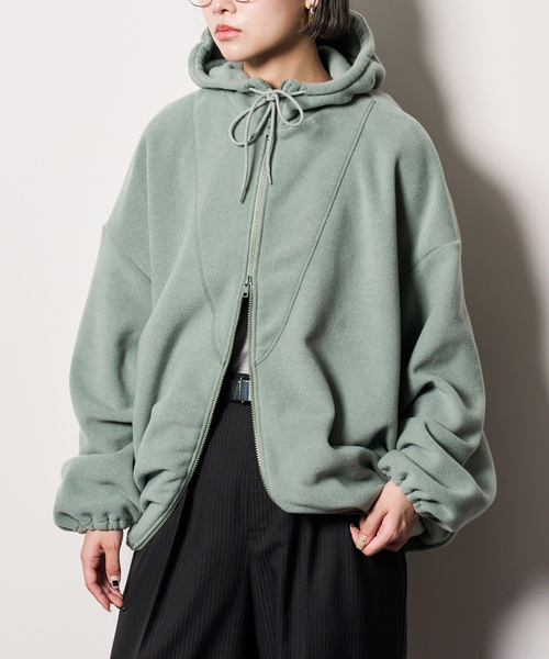 セール】ONIT RECYCLING FLEECE WZIP UP TOPS 25AW-ON219：カットソー