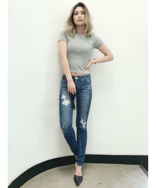 GYDA（ジェイダ）の「BOTH RIPPEDスキニーデニムパンツ（デニムパンツ