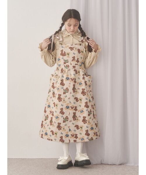 セール】bear and bearジャガードジャンスカ（ジャンパースカート