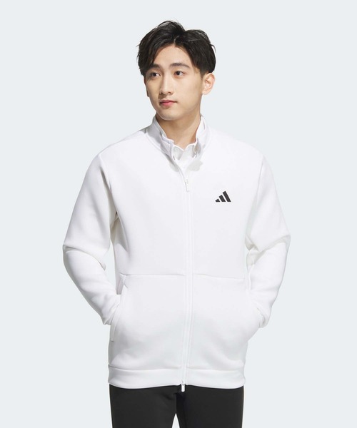 セール】ダンボールニット バックロゴ 付き フルジップジャケット