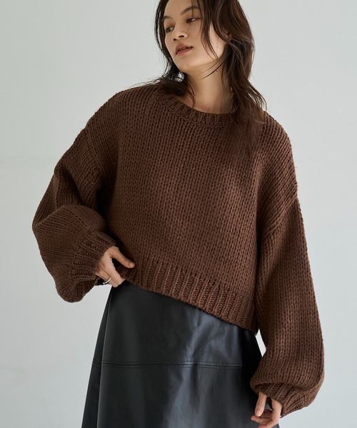 セール】ハンドライクニットプルオーバー（ニット/セーター