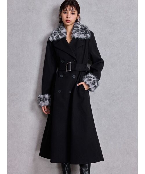 GYDA（ジェイダ）の「ベルト付タイトエコファーロングコート