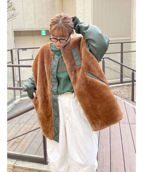 Ungrid（アングリッド）の「ボアコンビミリタリーブルゾン (ファー