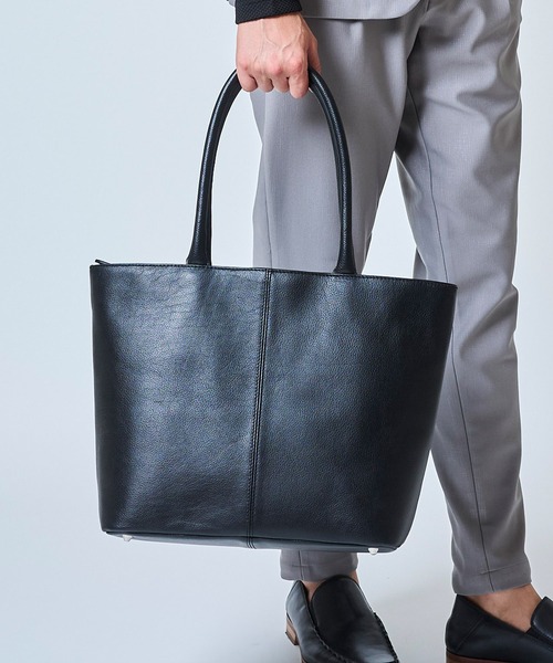 セール】両アオリポケット A4サイズ収納 レザートートバッグ（トート