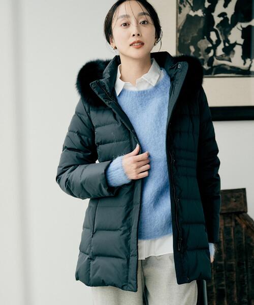 セール】【はっ水機能/フード取り外し可】ミディダウンコート（ダウン