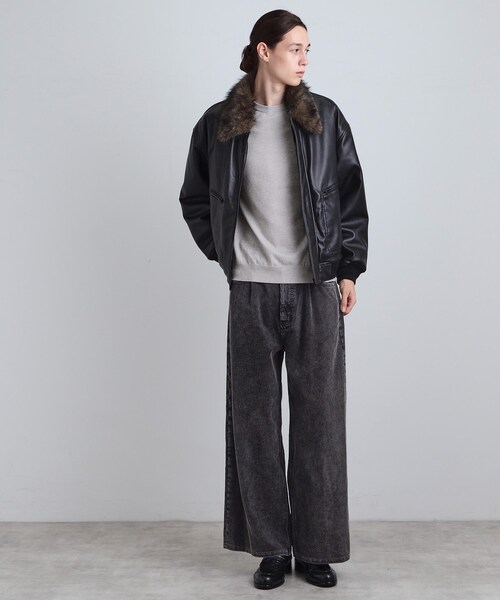 セール】ヴィンテージライク衿フェイクファーブルゾン（ブルゾン）｜tk