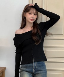 オフショル オフショルダー」に該当するトップス（ブラック/黒色系