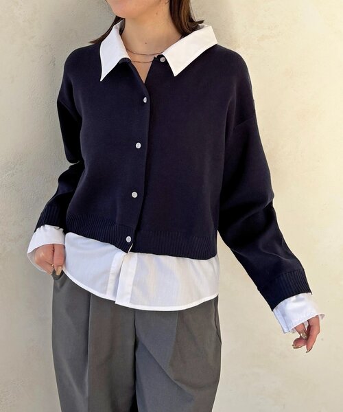 シャツドッキングニットプルオーバー（ニット/セーター）｜Thevon