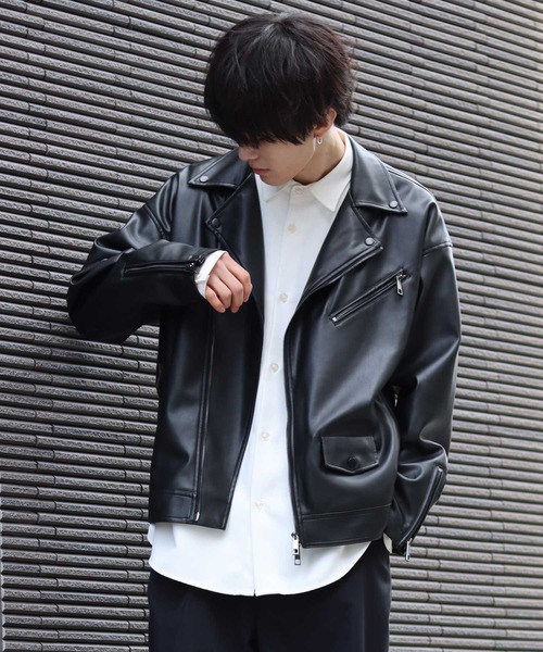 SITRY（シトリー）の「synthetic leather w riders jacket/フェイク