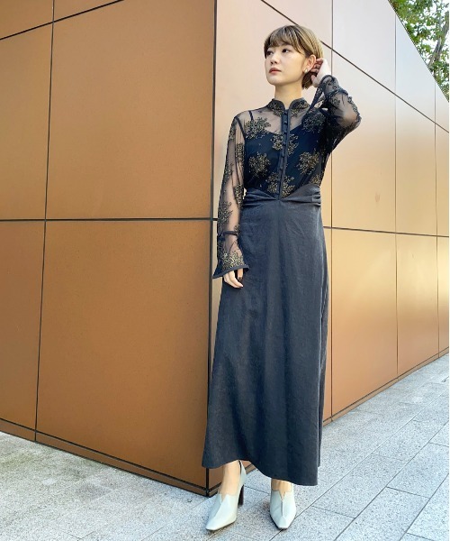 Ameri（アメリ）の「FLOWER LACE DRESS（ワンピース）」 - WEAR