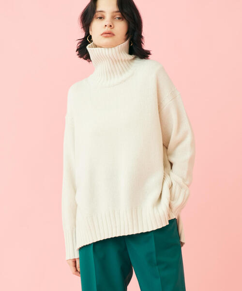 セール】ラムカシミヤ タートルネックプルオーバー（ニット/セーター