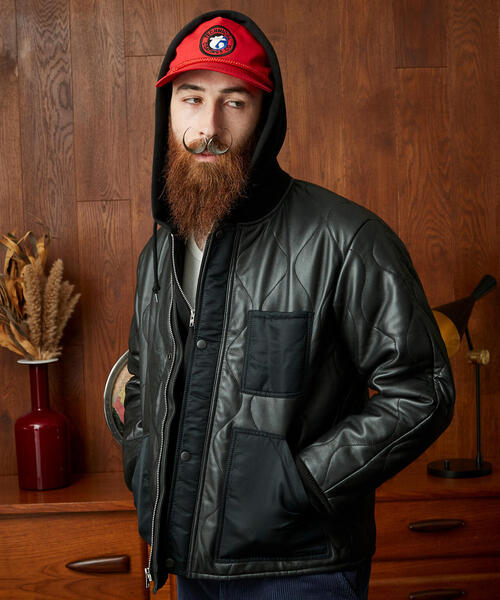 Schott/ショット/QUILTED LINNER SHORT LEATHER/キルティング ライナー