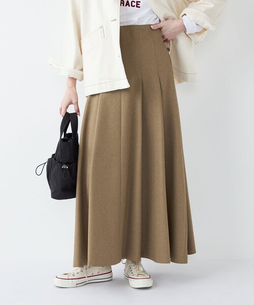 SHIPS Colors:〈手洗い可能〉カルゼ フレア マキシ スカート（スカート