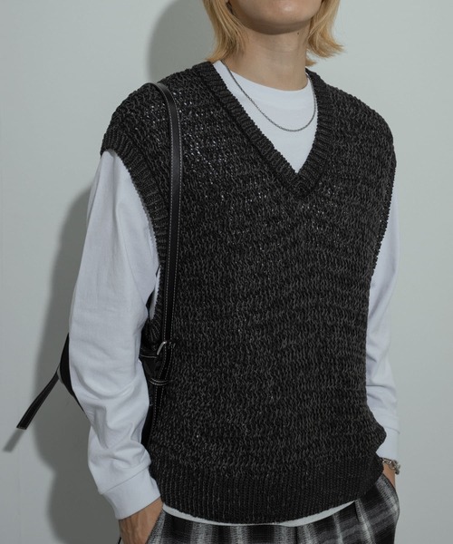 セール】ミックスヤーンニットベスト（ニット/セーター）｜SENSE OF