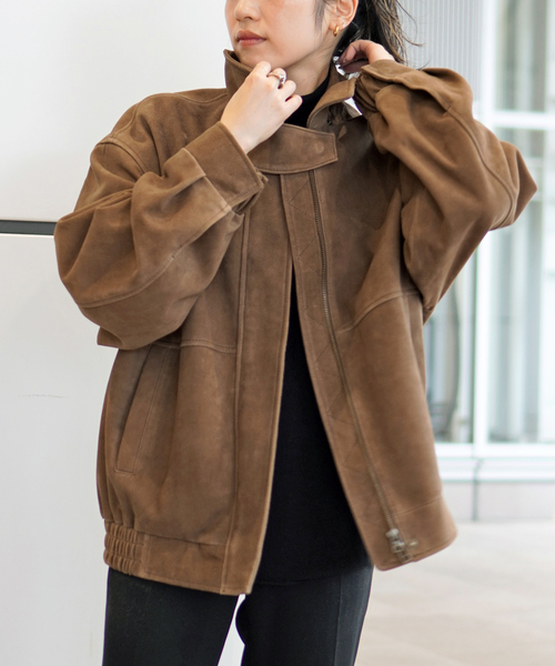 スエードブルゾン（その他アウター）｜AP STUDIO（エーピー